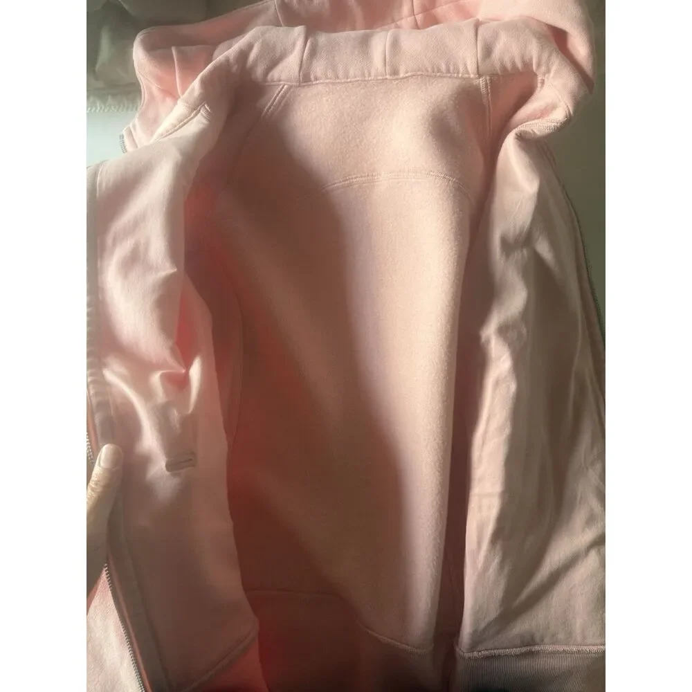 Lululemon Scuba Full Zip Hoodie Jacket Strawberry Milkshake Athletic Thumbhole 6 - Picture 9 of 16